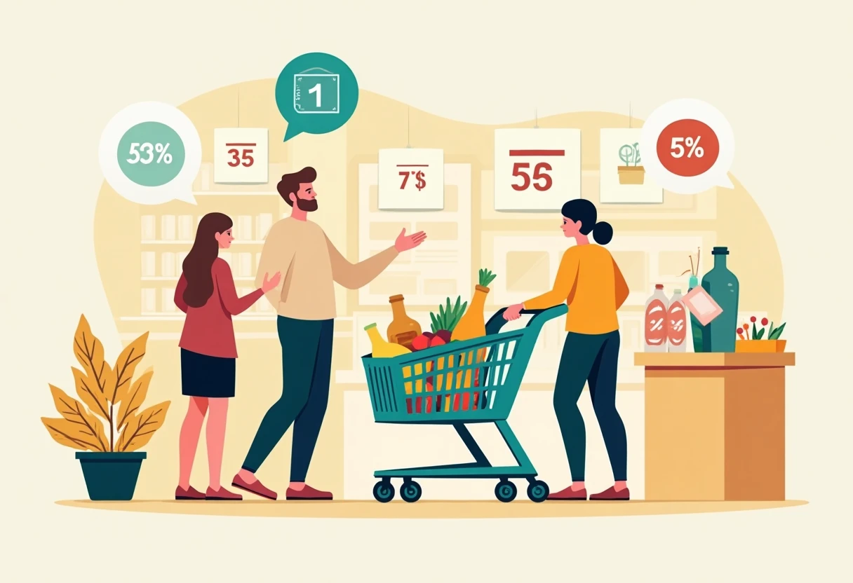 Grocery savings scene