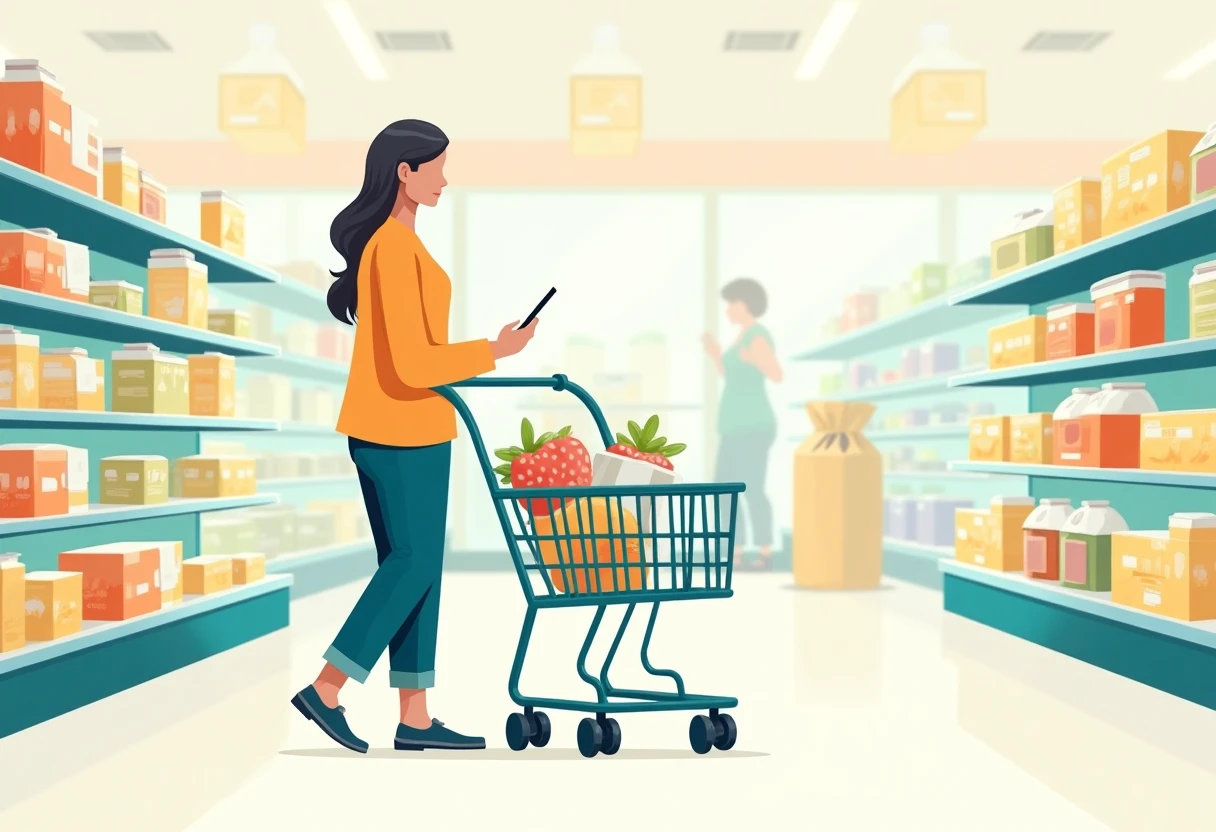 Searching for grocery deals in-store
