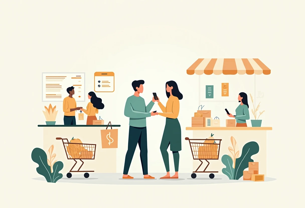 Albert Heijn app in gebruik