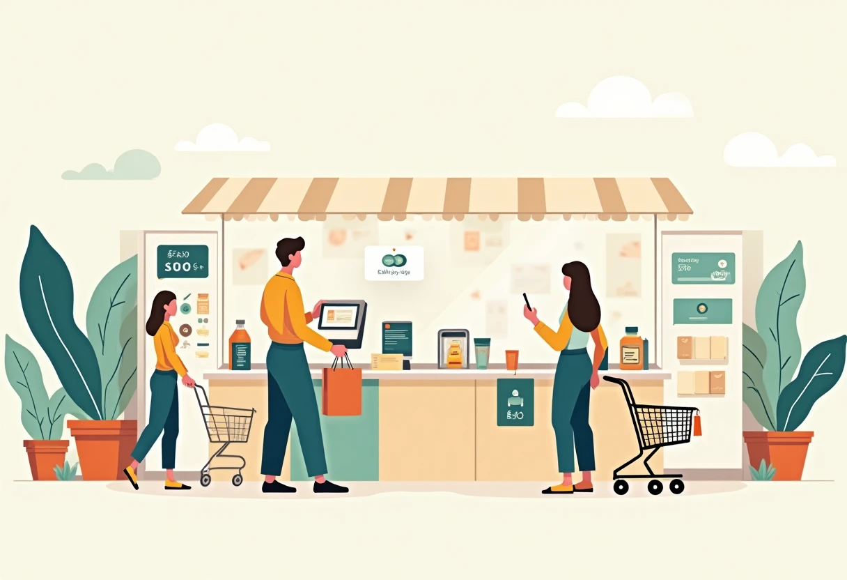Ilustración de ahorros en compras en línea