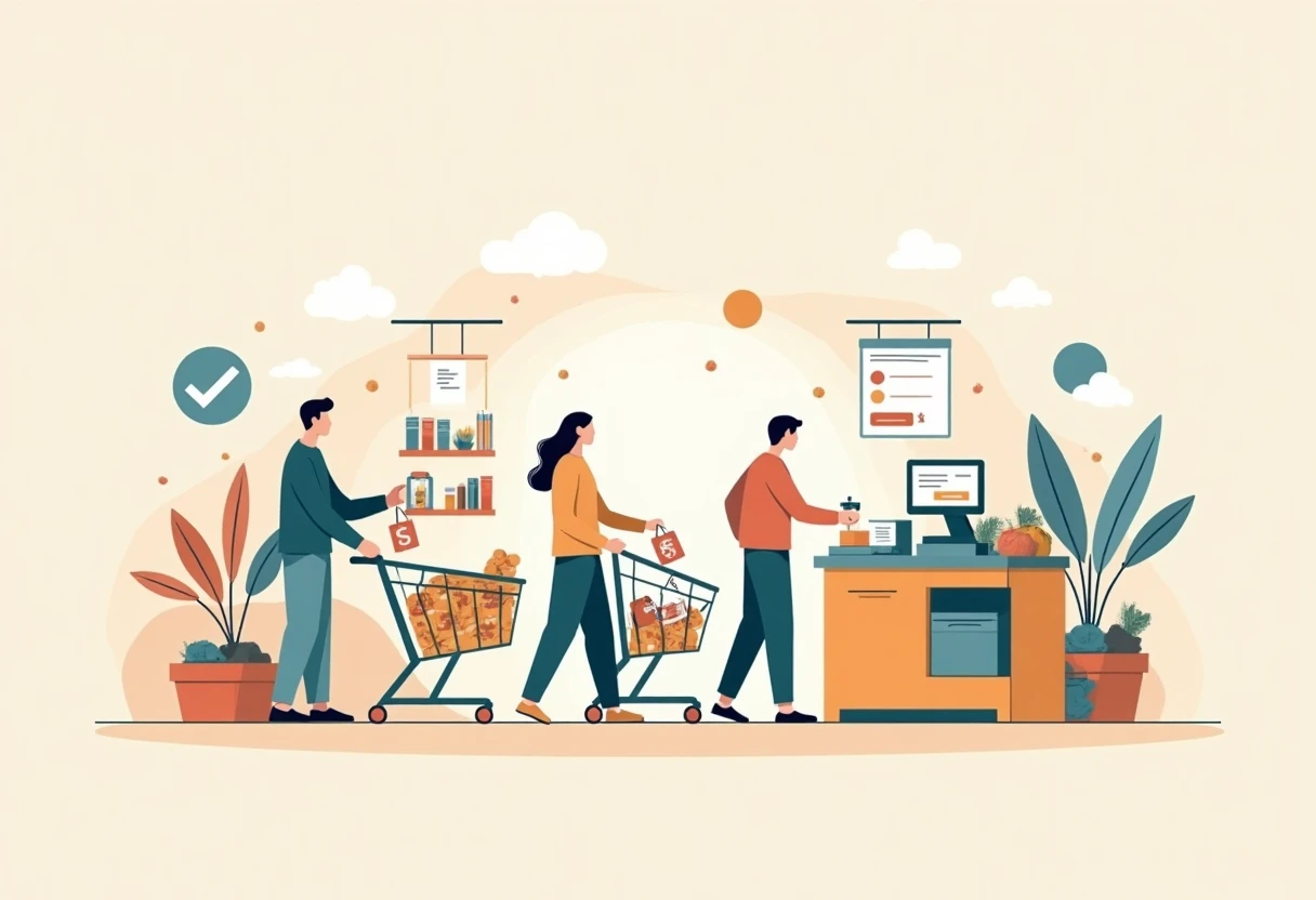 Ilustración de ahorros en compras