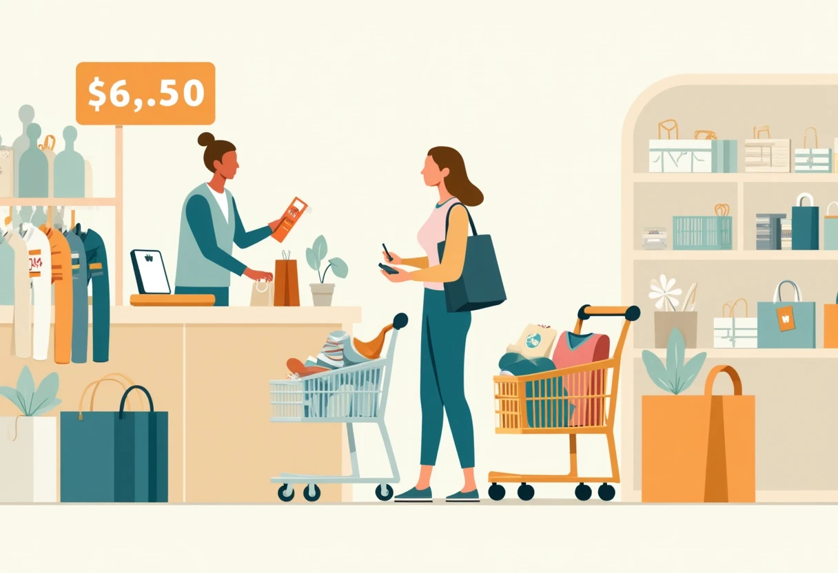 Shopping cart with discounted fashion items